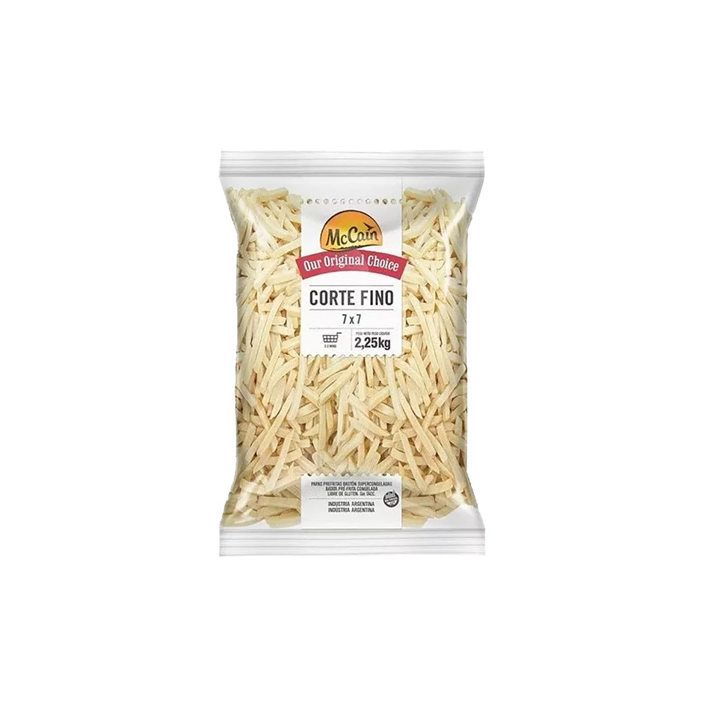 Papas Pre Fritas Bolsa 2.5 Kg / 7X7 Mm